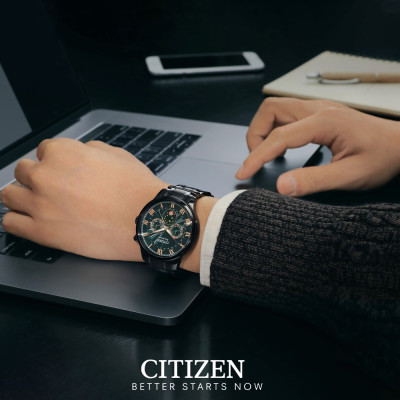 Đồng Hồ Nam Citizen Dây Kim Loại Máy Eco-Drive AP1055-87X - Mặt Xanh (Sapphire)