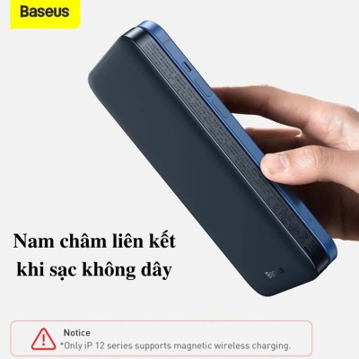 Pin dự phòng Baseus Magnetic Wireless Fast Charging Power bank 10000mAh 20W PPCXW- hàng chính hãng