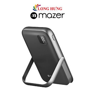 Sạc dự phòng kiêm sạc không dây Mazer Smallest MagAir 15W Charge.Stand 10000mAh PD20W M-MAGAIR16 - Hàng chính hãng