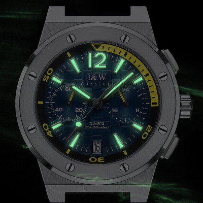 Đồng hồ nam chính hãng IW CARNIVAL IW605G-1 Kính sapphire ,chống xước ,Chống nước 30m ,Bảo hành 24 tháng,Máy điện tử(Pin),dây da cao cấp, thiết kế đơn giản dễ đeo