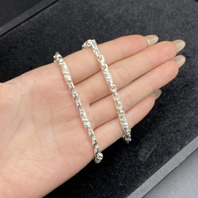 Dây Chuyền Nam Bạc Ta Họa Tiết Đốt Rồng Bạc Hiểu Minh DBN085