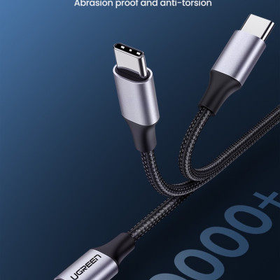 Cáp sạc UGREEN USB C bẻ góc 90 độ hỗ trợ sạc nhanh 20855, 20856, 20857,70875,hàng chính hãng