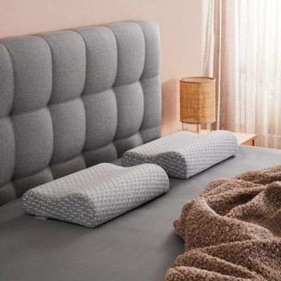 Bộ 2 ruột gối Memory Foam | JYSK Wellpur Kvina | xám | R30xD50xC10/7cm