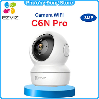 Camera Wifi Ezviz thông minh EZVIZ C6N Pro 2K 3MP, quay quét 360°, Nhận Dạng Dáng Người với thuật toán AI, Có màu đêm - hàng chính hãng