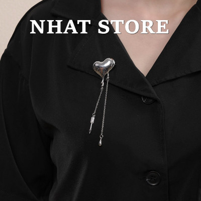Ghim Cài Áo Nam Nữ Hình Trái Tim – Cài Váy, Áo Sơ Mi Phong Cách, Tinh Tế