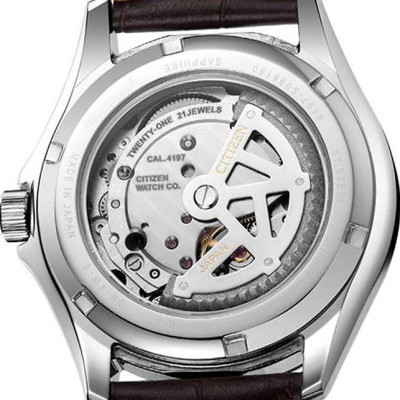 Đồng Hồ Nam Citizen Dây Da NP1010-01A - Mặt Trắng (Sapphire)