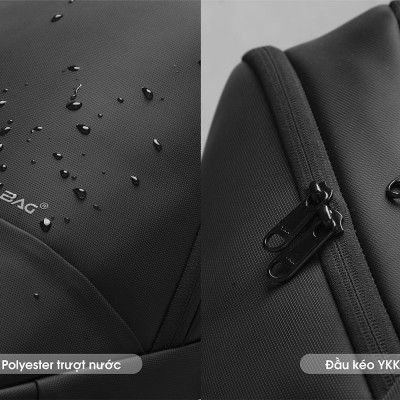 Balo laptop 14” KINGBAG ERIC mỏng nhẹ, phong cách mới, trượt nước, có ngăn máy tính bảng, đai vali tiện dụng - Hàng chính hãng
