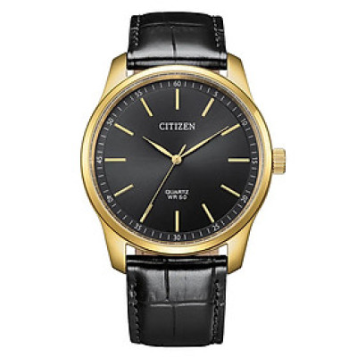 Đồng Hồ Nam Citizen Pin-Quartz Dây Da BH5002-02E - Mặt Đen (42mm)