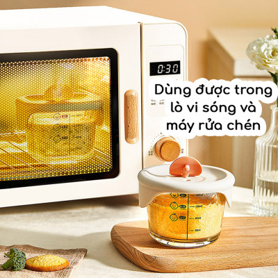 Bộ 3 hộp thủy tinh đựng thức ăn dặm cho bé Lock&Lock 230ml x 3 hộp LLG508S3 - Hàng chính hãng, có vạch chia - JoyMall