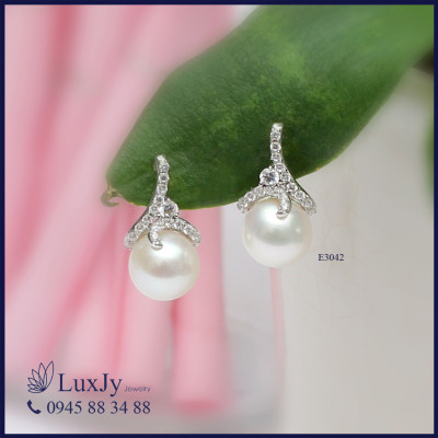 Bông Tai Ngọc Trai LuxJy Jewelry E3042