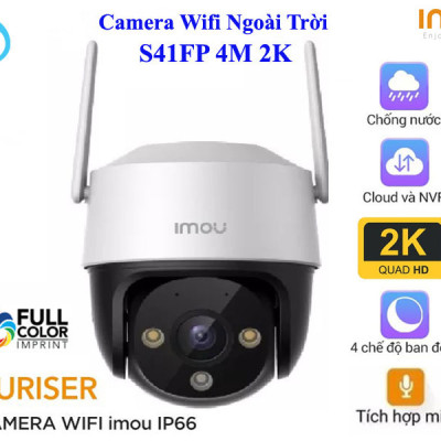 CAMERA WIFI IMOU CRUISER SE IPC-S41FP 4M 2K XOAY ĐỘ, TÍCH HỢP ĐÈN CHIẾU SÁNG, CÓ MÀU BAN ĐÊM - HÀNG CHÍNH HÃNG
