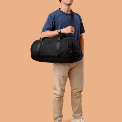 Túi trống du lịch KINGBAG SKY nhiều ngăn, sức chứa lớn, đế giảm chấn, chống nước tốt, khóa kéo YKK, màu đen - Hàng chính hãng