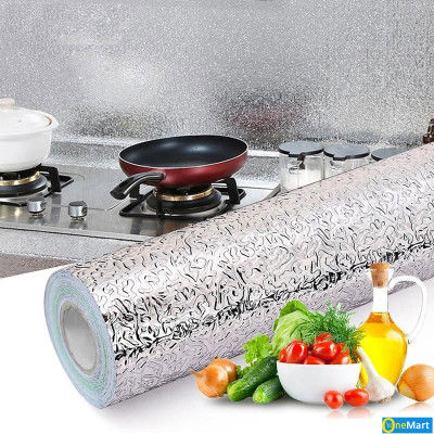 Giấy bạc dán tường nhà bếp chống thấm dầu, thấm nước tiện dụng, cách nhiệt