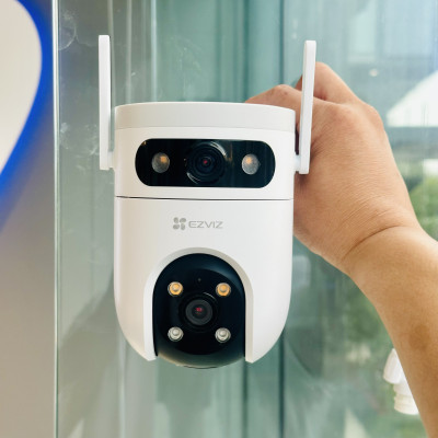 EZVIZ H9c 3K 10MP , 2K 6MP, Camera 2 Mắt WiFi Ngoài Trời Xoay 360 ống kính kép có màu ban đêm-Hàng chính hãng
