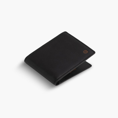 Ví nam Gence da bò swift dáng nhỏ màu đen C07