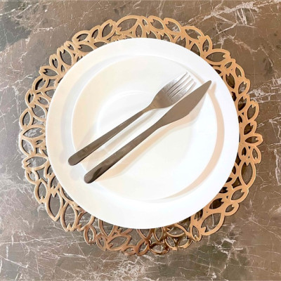 Tấm đế lót bàn ăn hình tròn Echo Flower Ø33cm - Hàng Nội Địa Nhật Bản