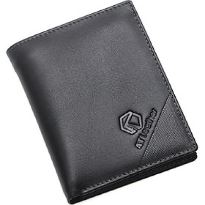 Ví Da Nam AT Leather 051 (11.5 x 9.5 cm) - Đen