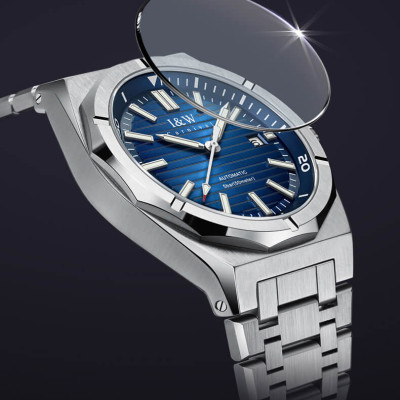 Đồng hồ nam chính hãng IW CARNIVAL IW711G-1 Kính sapphire ,chống xước ,Chống nước 50m ,Bảo hành 24 tháng,Máy cơ (Automatic),dây kim loại thép không gỉ 316L, mặt xanh thiết kế đơn giản dễ đeo