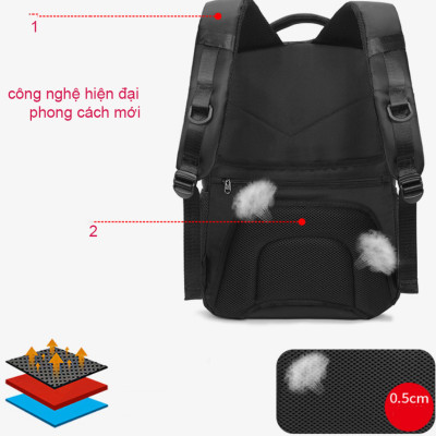 Ba lô nam tích hợp khóa chống trộm chống nước cao cấp phong cách mới