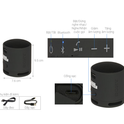 Loa Bluetooth Sony SRS-XB100 - Hàng chính hãng
