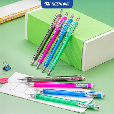 Combo 20 Bút Gel B Thiên Long GEL-B011 ngòi 0,5mm mực xanh đỏ đen kiểu dáng đơn giản có đệm mềm giúp cầm tay êm