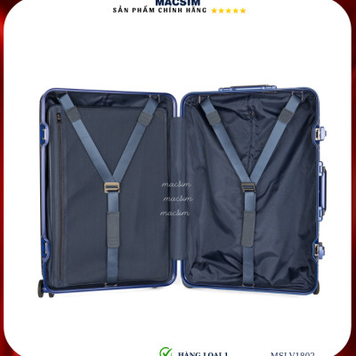 Vali hợp kim nhôm cao cấp Macsim MSLV1802 cỡ 20 inches màu xanh blue hàng loại 1
