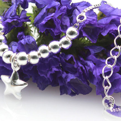 Lắc Chân Nữ Bạc Ý Bạc Hiểu Minh LC106 Ngôi Sao