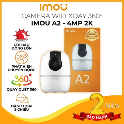 [12.12 Tặng đế] Camera Wifi Imou Ranger A2 (4MP) I Phát hiện con người I Xoay toàn cảnh 360 I Đàm thoại I Hàng chính hãng
