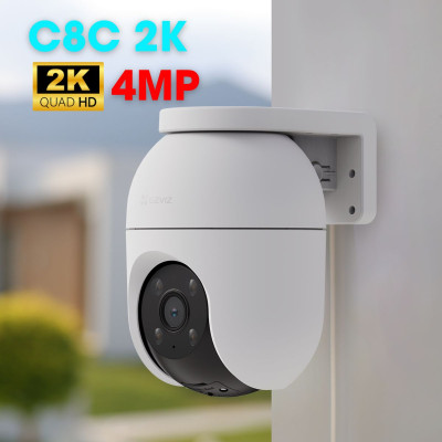 Camera Wifi Ezviz C8C 3K 5MP-4MP mẫu mới, báo động đèn còi, phát hiện người và xe - Hàng chính hãng