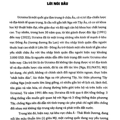 Chính Sách Đối Ngoại Của Ucraina Từ Năm 1991 Đến Nay - Kinh Nghiệm Và Bài Học Cho Việt Nam Trong Quan Hệ Với Các Nước Lớn (Sách Chuyên Khảo)