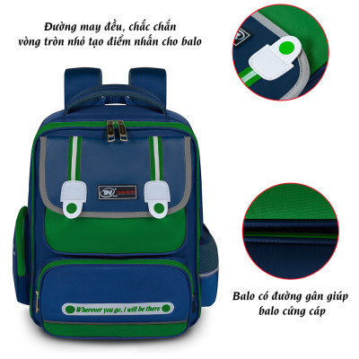 Balo học sinh TNBags Smart Green TN.B 3111, Balo Chống Nước, Bền Màu Hiệu Quả