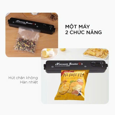 Máy Hút Chân Không Thực Phẩm Kèm Hàn Miệng Túi, Bảo Hành 2 Năm, Dụng Cụ Nhà Bếp