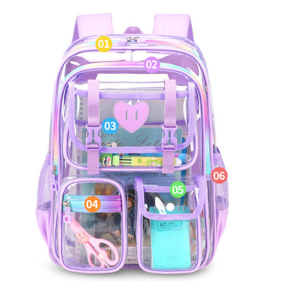 Ba lô trong suốt Ba lô PVC chống thấm nước dành cho cả nam và nữ-HS1324