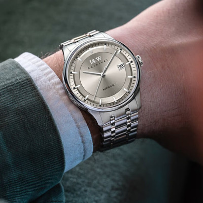 Đồng Hồ Nam I&W Carnival 572G1 Chính Hãng Full Box Chống Nước Kính Chống Xước Dây Thép Cao Cấp BH24T (Máy Cơ Tự Động)