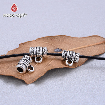Charm bạc gắn charm treo họa tiết hoa văn - Ngọc Quý Gemstones
