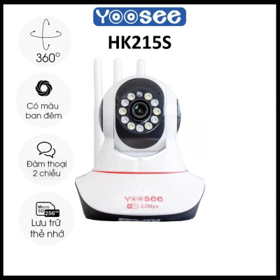 Camera Wifi Trong Nhà Yoosee 3Mpx Full HD, 3 Râu 11 Đèn Hồng Ngoại, Xoay 360 độ , Đàm Thoại 2 Chiều, Cảm Biến Báo Động – Hàng nhập khẩu