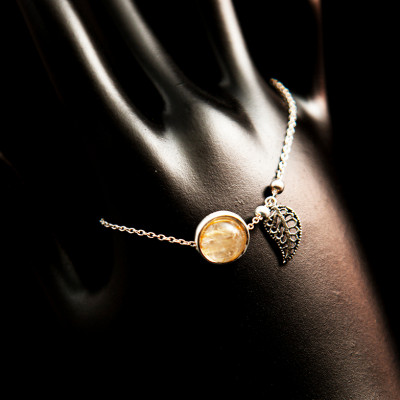 Vòng Tay Phong Thủy Thạch Anh Tóc Vàng Thiên Nhiên mix Bạc 925, Mạng Thổ - Kim, Món Qùa Trang Sức  Phong Thủy May Mắn Ý Nghĩa  LT002 BlackMount