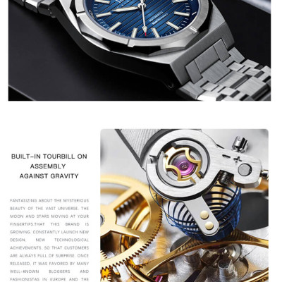 Đồng hồ nam chính hãng IW CARNIVAL IW711G-1 Kính sapphire ,chống xước ,Chống nước 50m ,Bảo hành 24 tháng,Máy cơ (Automatic),dây kim loại thép không gỉ 316L, mặt xanh thiết kế đơn giản dễ đeo