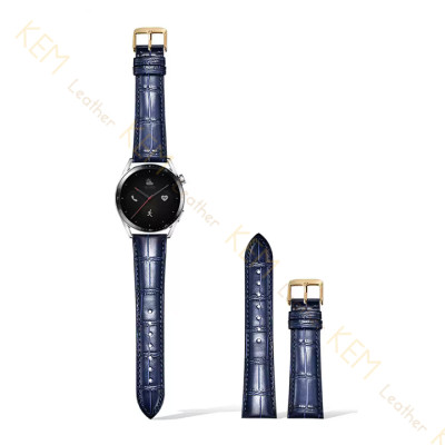Dây đồng hồ Da Cá Sấu Navy Size 17/18/19/20/21/22/23/24/25/26mm - Dây Đeo Da Cá Sấu Thật 100% - Bảo Hành 12 Tháng