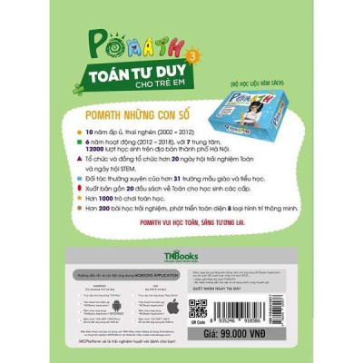 Sách - Pomath 3 - Toán Tư Duy Cho Trẻ Em Từ 4 - 6 Tuổi - MCBooks