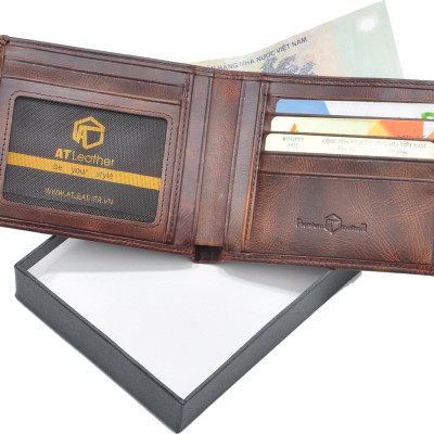 Ví nam da bò AT Leather 063 - Da bò thuộc Highlight