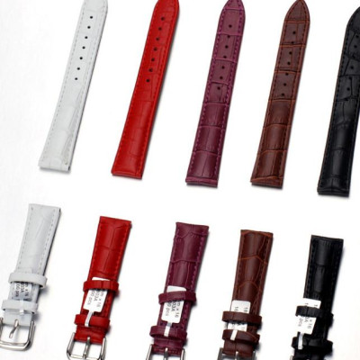 Dây da đồng hồ nam nữ da bò thật dập vân cá sấu bền đẹp