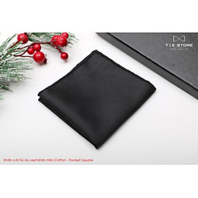 Khăn Cài Túi Áo Vest - Pocket Square - Phụ Kiện Cài Áo đen chìm