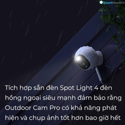 Camera an ninh ngoài trời Eufy Outdoor Cam E210 1080p Chống nước IP67 đèn Spotlight - Hàng Chính Hãng