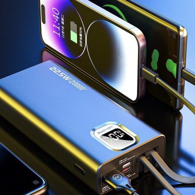 Sạc Dự Phòng Đa Năng 20.000mAh WEKOME WP-335 - Tích Hợp 2 Cáp Sạc Nhanh TypeC & iP - Hỗ Trợ Sạc Nhanh Lên Đên 22,5W - Hàng Chính Hãng