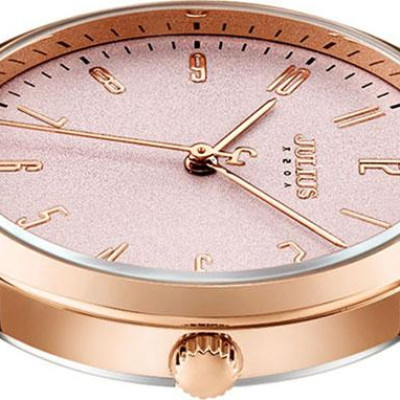 Đồng Hồ Nữ Julius Hàn Quốc JA-1017D Dây Da Màu Hồng