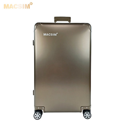 Vali tay kéo cao cấp chất liệu hợp kim nhôm nguyên khối MS1318 Macsim màu ti-gold cỡ 20inches