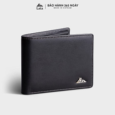 Ví nam da bò Lata ( Thời trang nam gấp 2 dáng ngang - Ví da thật LVN97 )