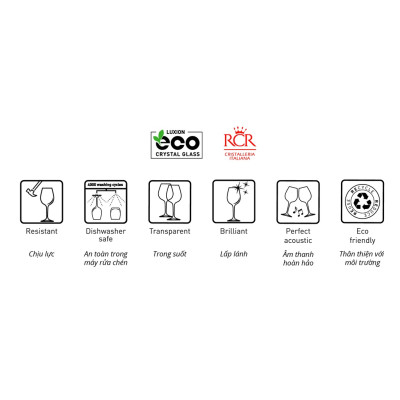 Bộ 6 Ly Thấp Thuỷ Tinh Pha Lê Ý RCR - Aria Tumbler 380ml