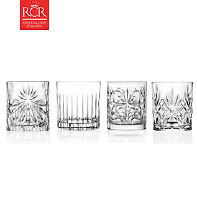 Bộ 4 Ly Thuỷ Tinh Pha Lê Ý RCR - Mixology Set DOF Tumbler